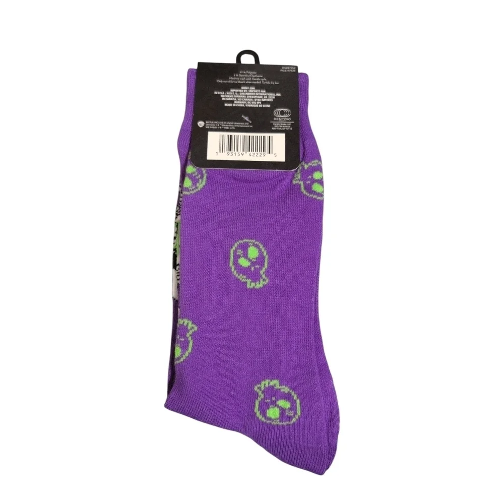 Beetlejuice Purple Casual Men's Socks